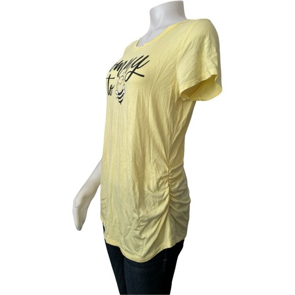 Women’s T Shirt C’est la vie Mommy To Maternity Short Sleeve Yellow Size L - Picture 2 of 9